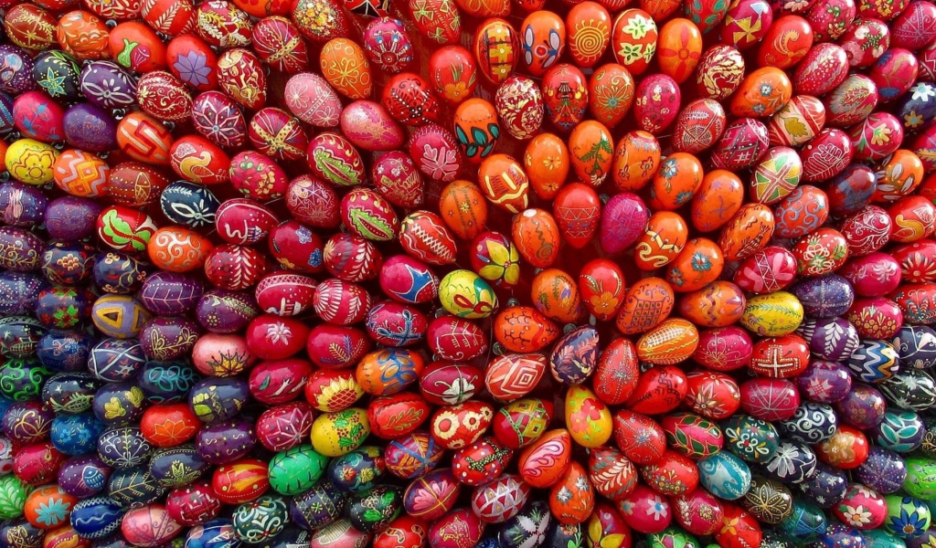 Sfondi Decorated Easter Eggs 1024x600