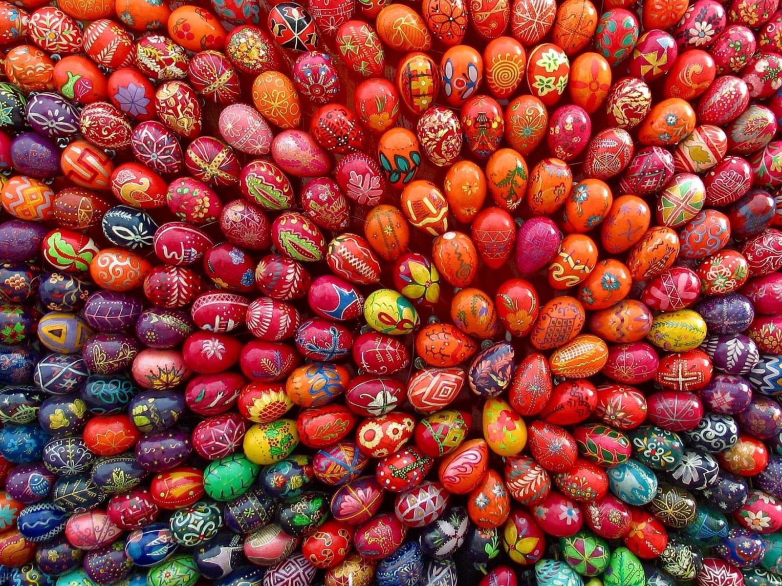 Обои Decorated Easter Eggs 1600x1200