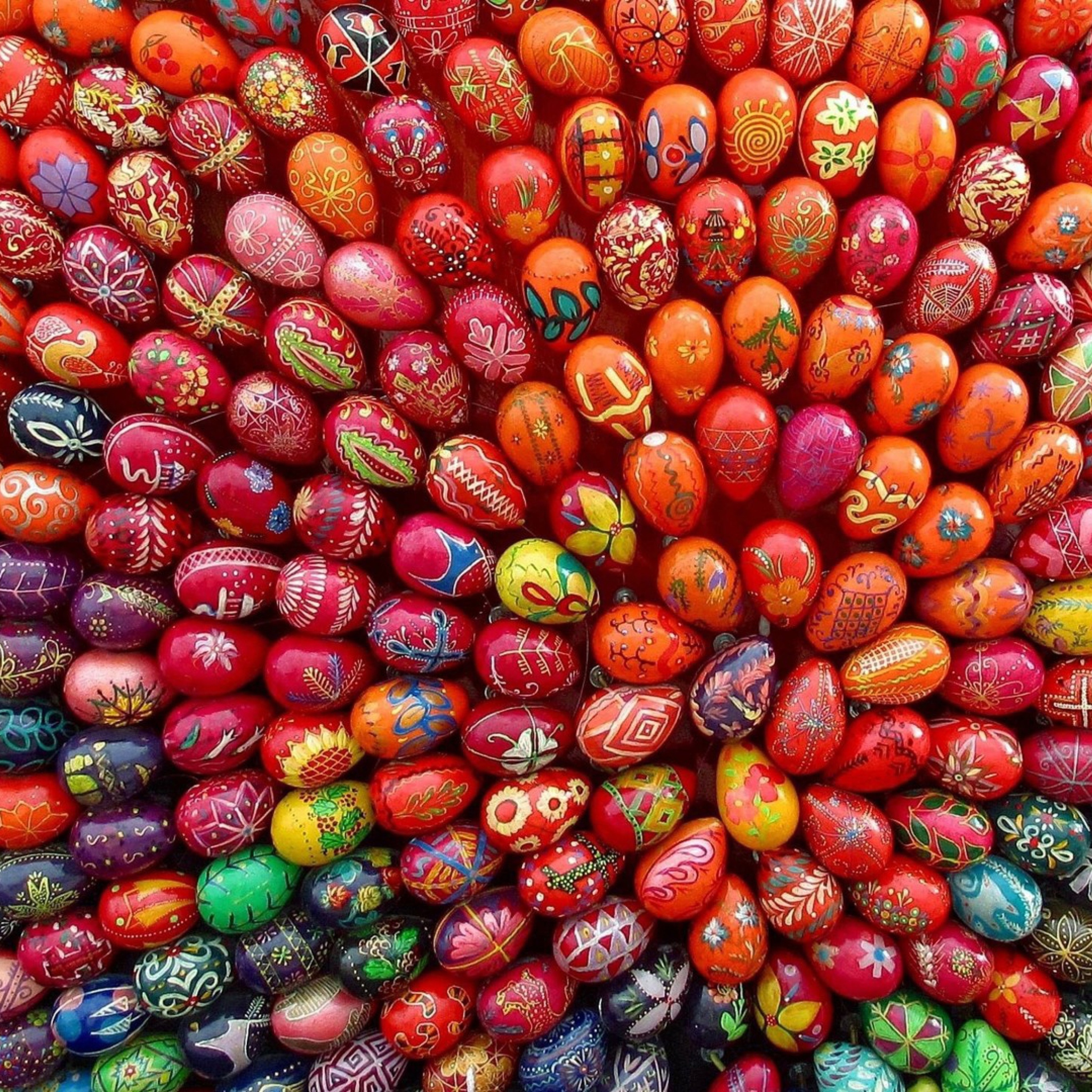 Das Decorated Easter Eggs Wallpaper 2048x2048