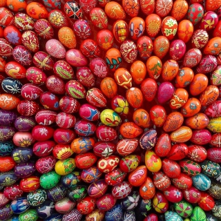 Decorated Easter Eggs Wallpaper for iPad