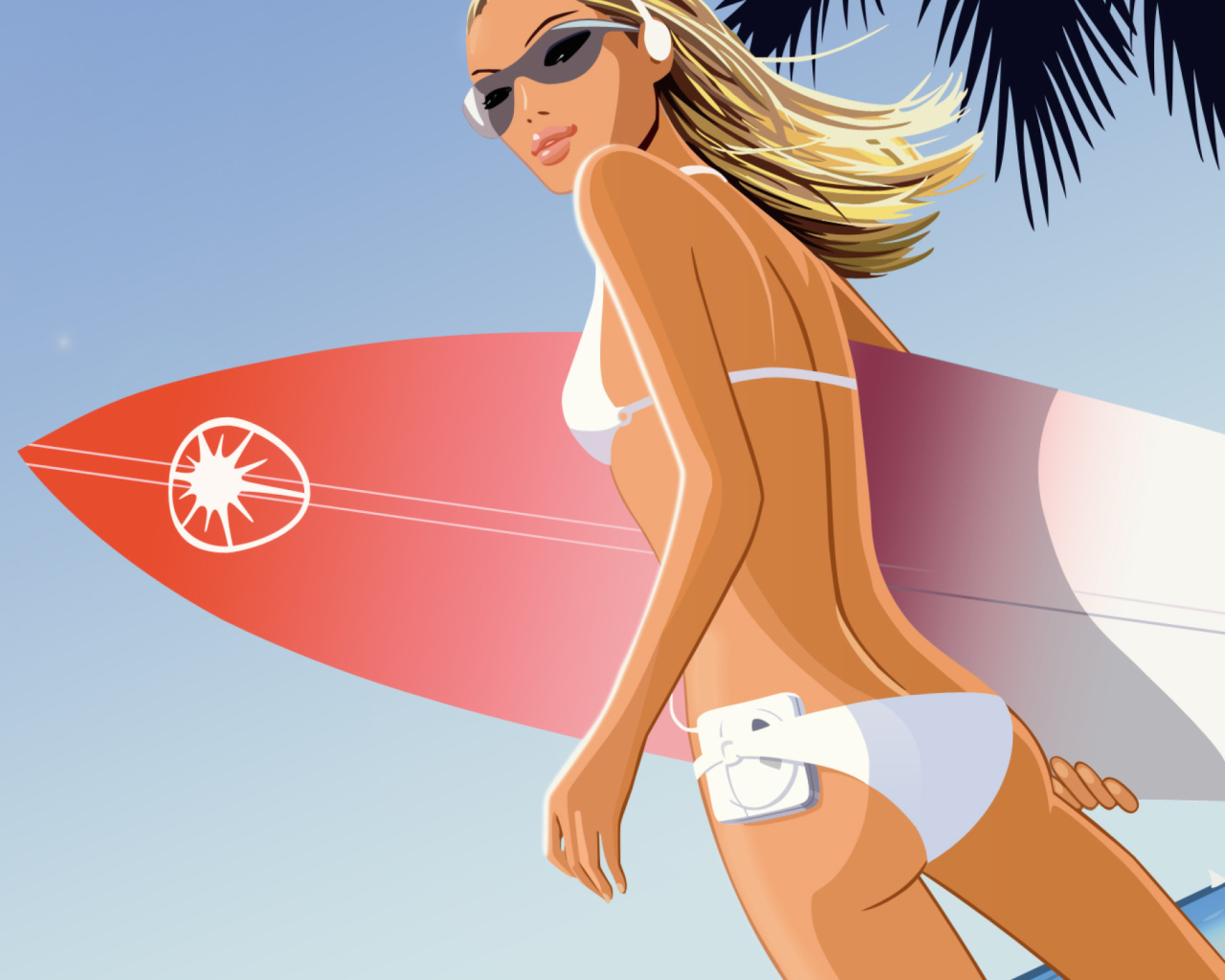 Das Surf Girl Wallpaper 1280x1024
