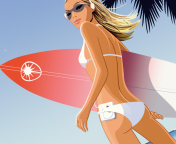 Surf Girl wallpaper 176x144