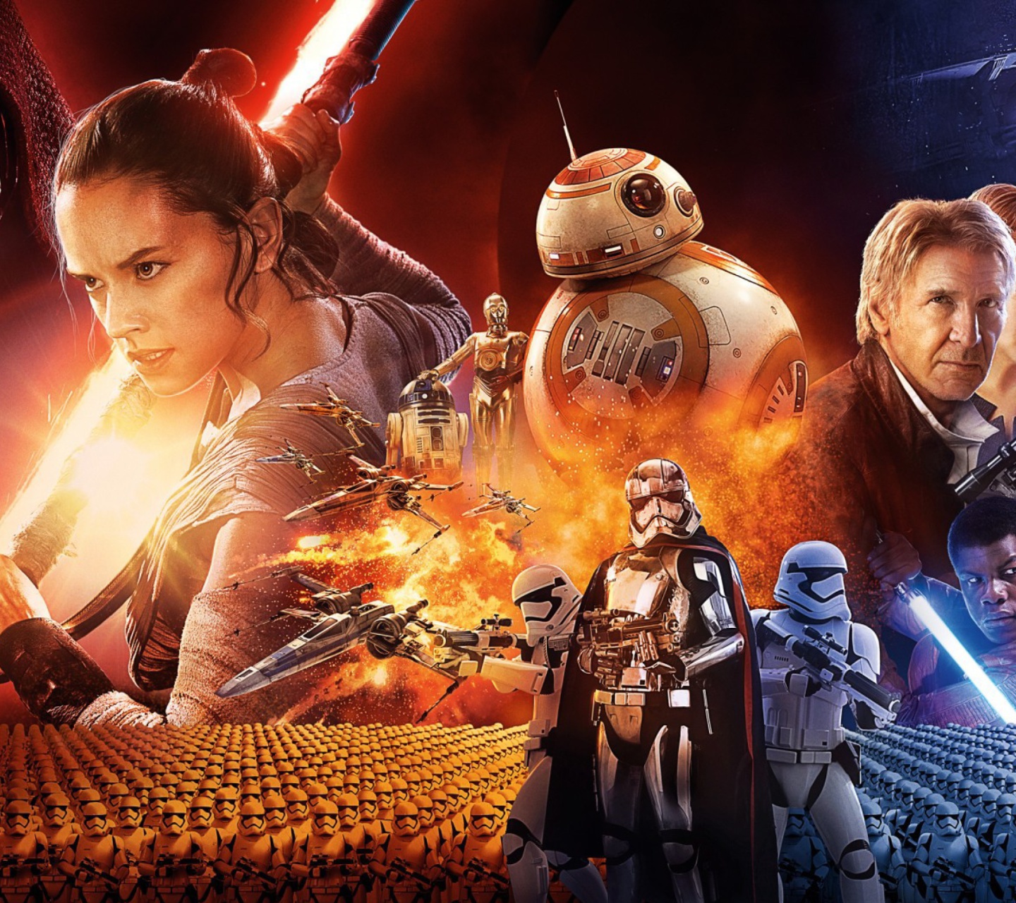 Fondo de pantalla Star wars the Awakening forces Poster 1440x1280