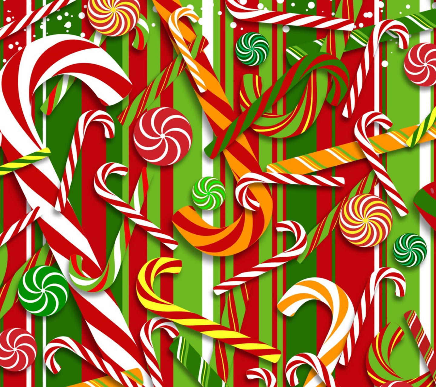Das Christmas Candy Wallpaper 1440x1280