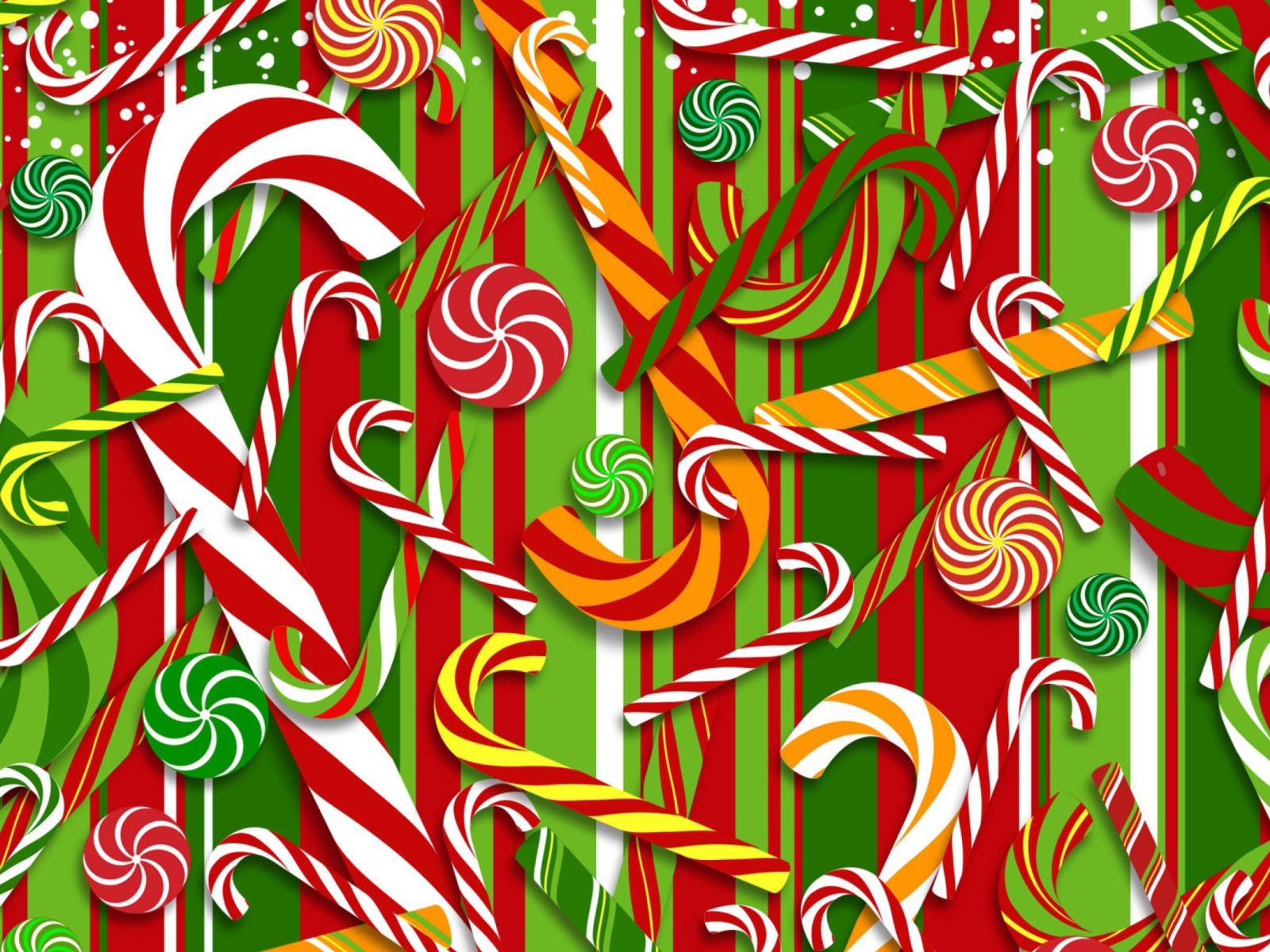 Das Christmas Candy Wallpaper 1600x1200