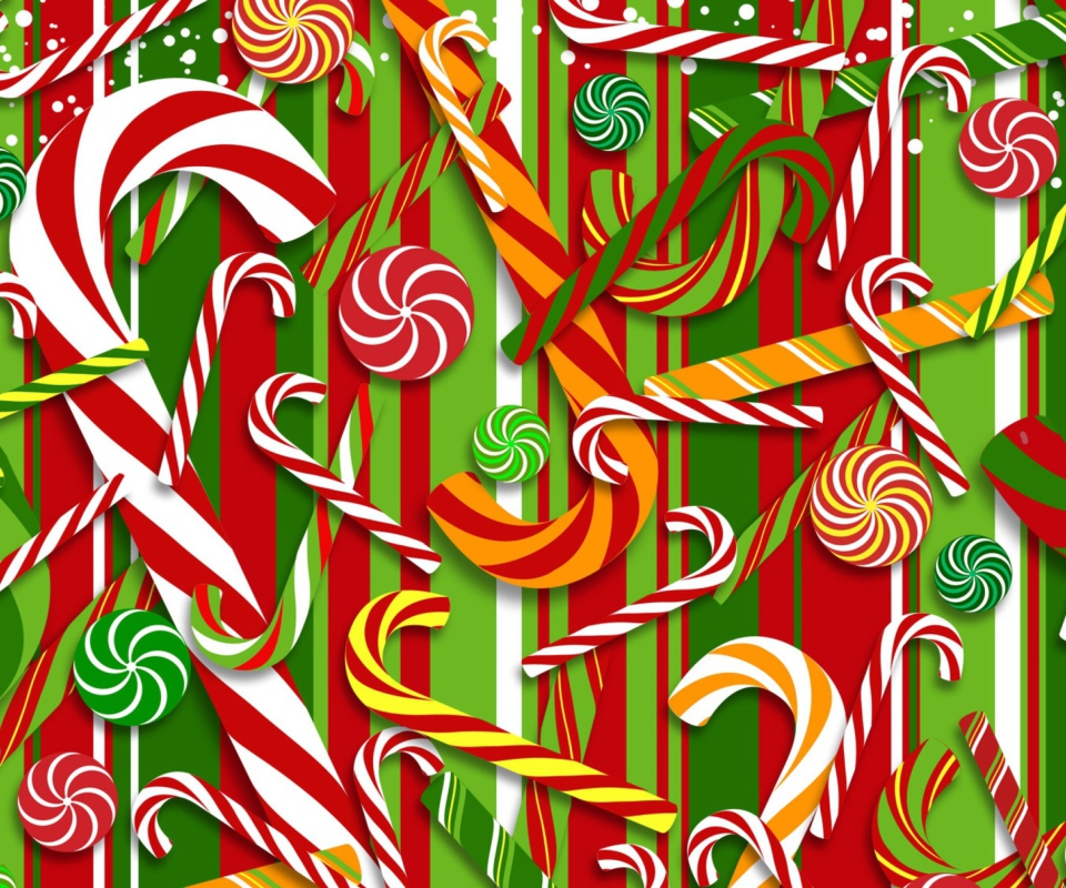 Das Christmas Candy Wallpaper 960x800