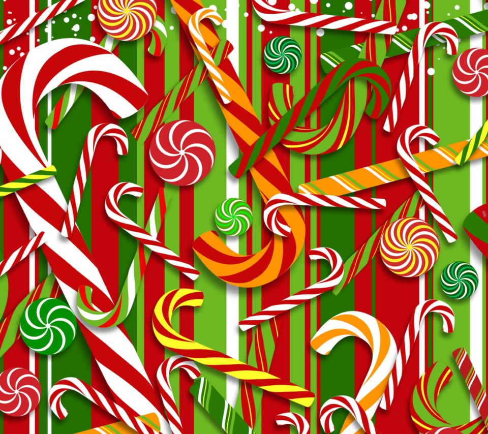 Das Christmas Candy Wallpaper 960x854