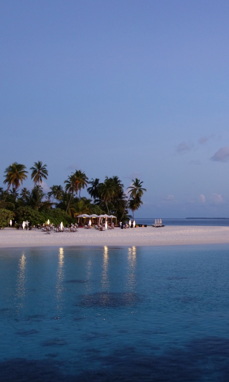Обои Tropic Tree Hotel Maldives 768x1280