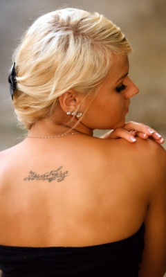 Sfondi Girl With Tattoo 240x400