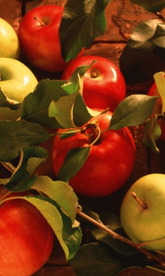Das Red Apples & Green Apples Wallpaper 240x400