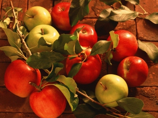 Das Red Apples & Green Apples Wallpaper 320x240