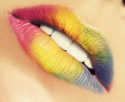 Sfondi Rainbow Lips 176x144