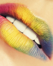 Rainbow Lips wallpaper 176x220