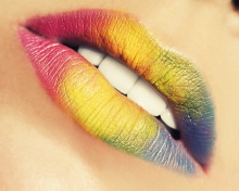 Das Rainbow Lips Wallpaper 220x176