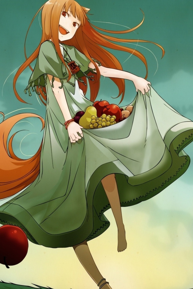 Spice and Wolf wallpaper 640x960