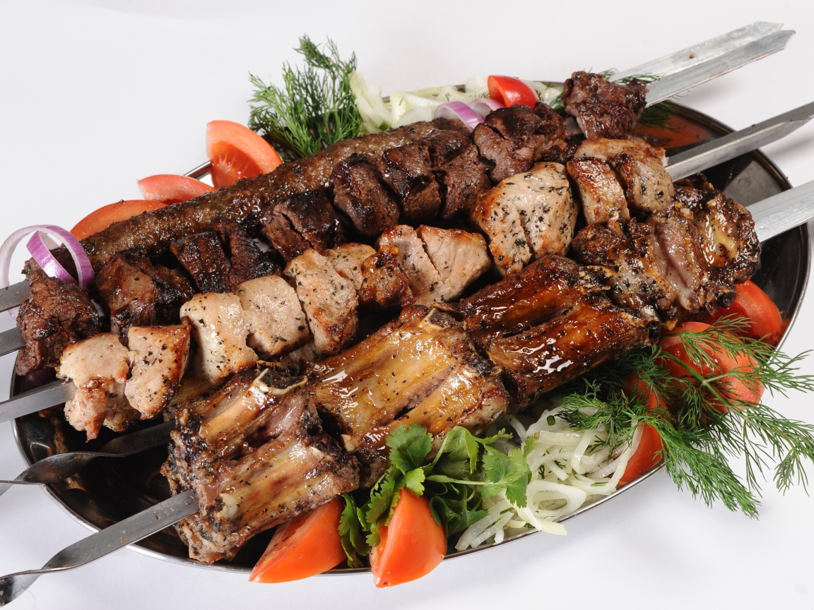 Georgian barbecue shashlik wallpaper 1152x864