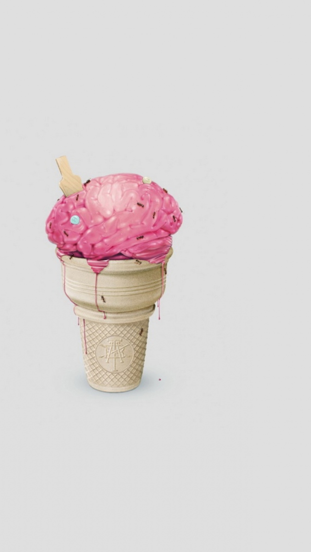 Brain Ice Cream wallpaper 640x1136