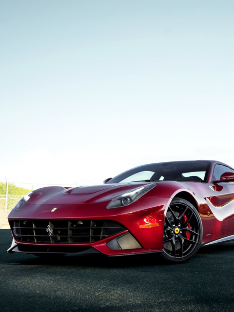 Fondo de pantalla Ferrari F12 Red 480x640