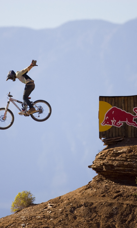 Das Red Bull Extreme Bicyclist Wallpaper 480x800