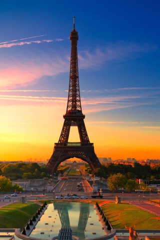 Fondo de pantalla Paris Sunset 320x480