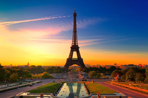 Paris Sunset wallpaper 480x320