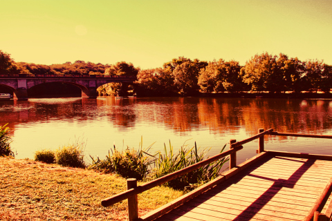 Lake In France wallpaper 480x320