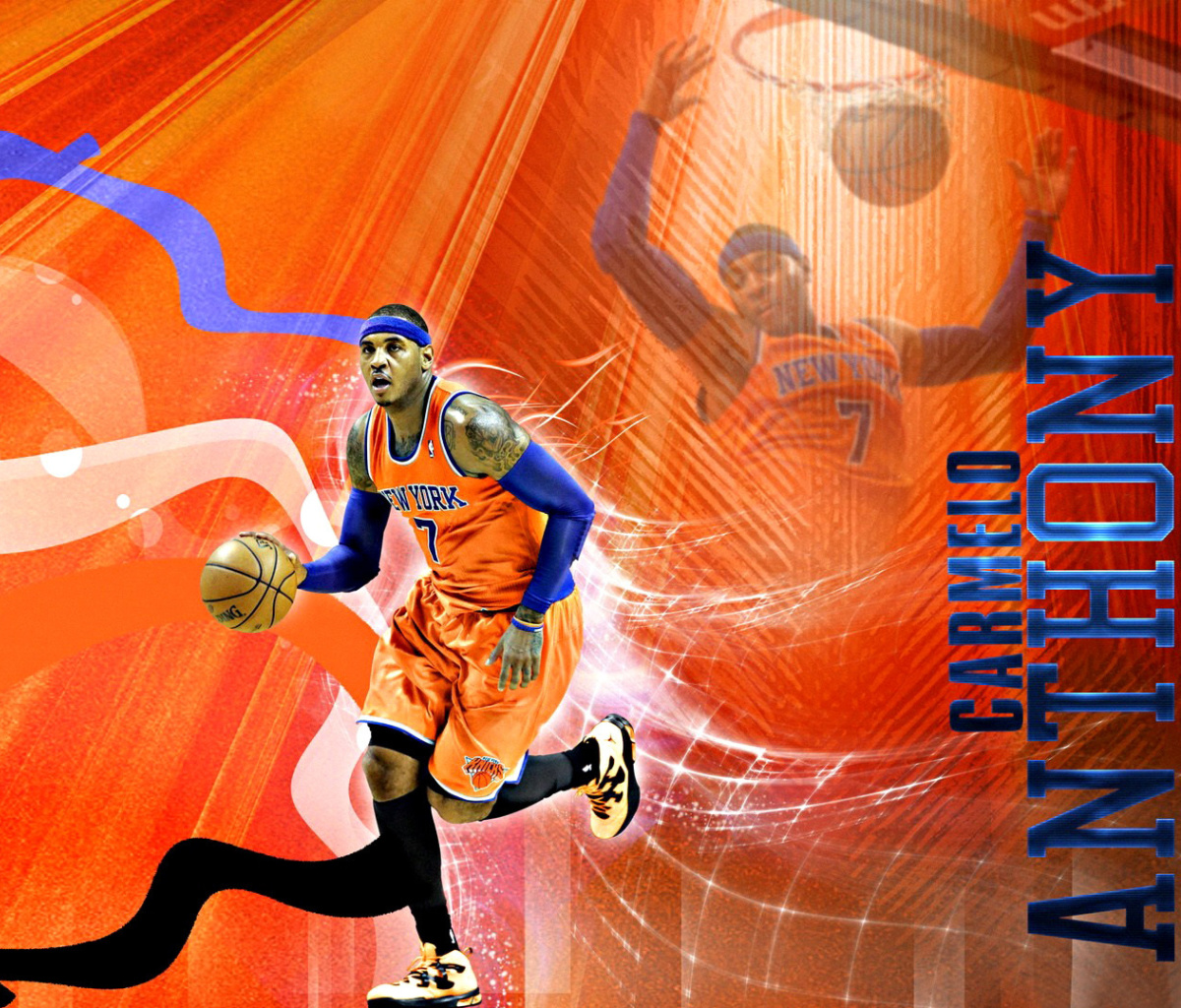 Обои Carmelo Anthony NBA Player 1200x1024
