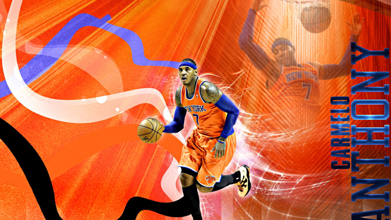 Carmelo Anthony NBA Player screenshot #1 1366x768