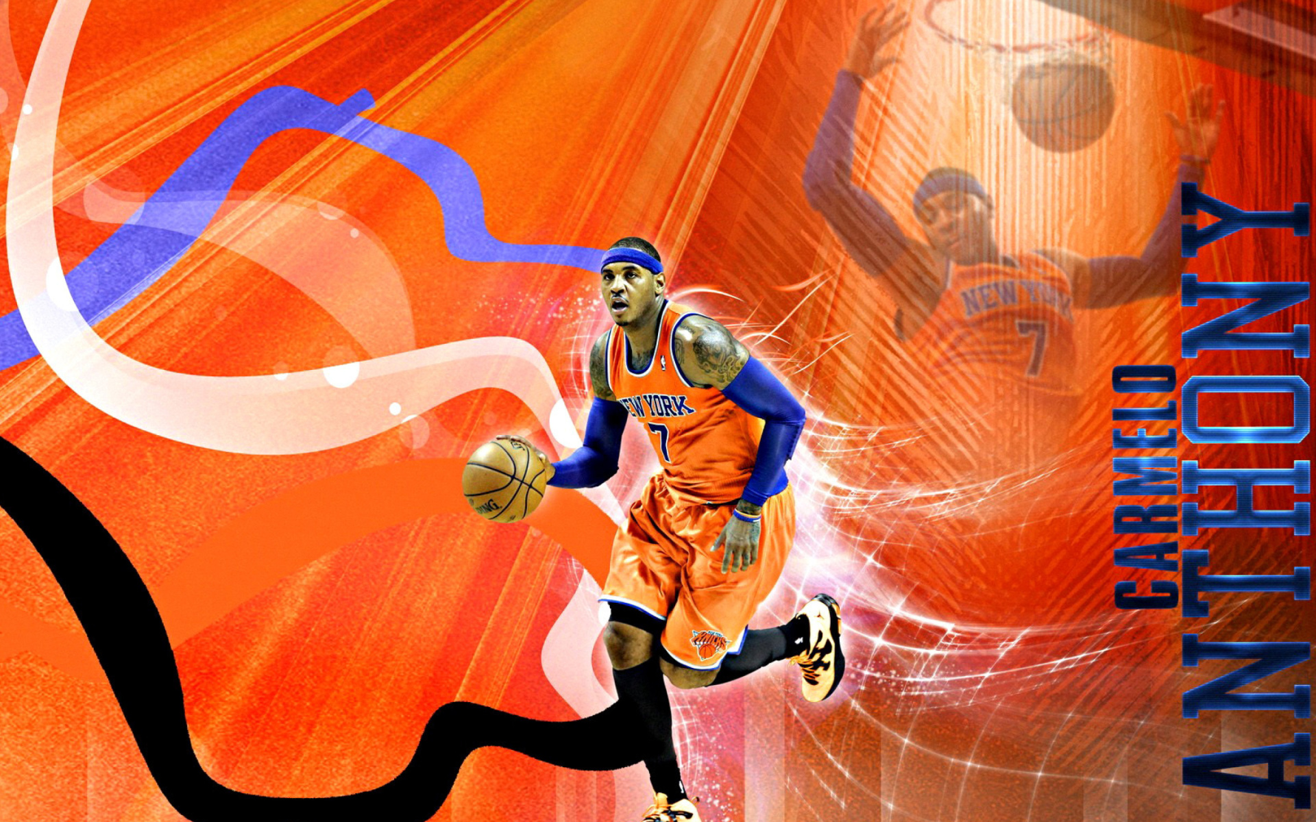 Fondo de pantalla Carmelo Anthony NBA Player 1920x1200
