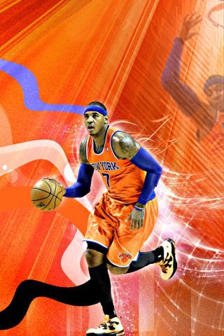 Das Carmelo Anthony NBA Player Wallpaper 320x480