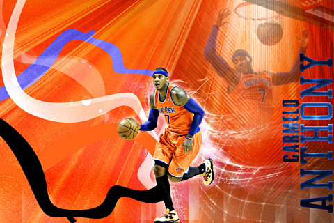 Das Carmelo Anthony NBA Player Wallpaper 480x320