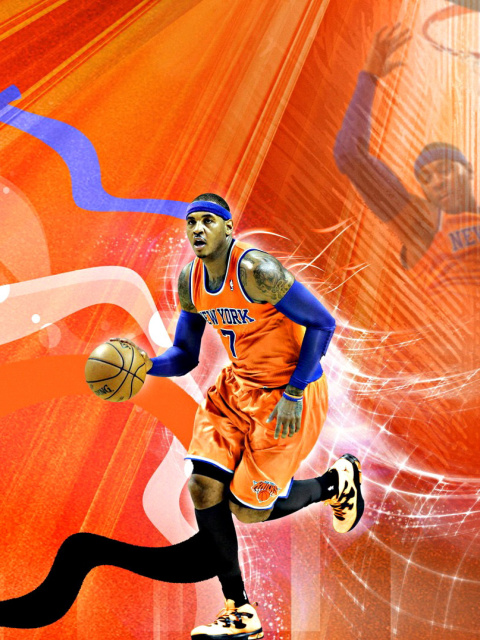 Das Carmelo Anthony NBA Player Wallpaper 480x640