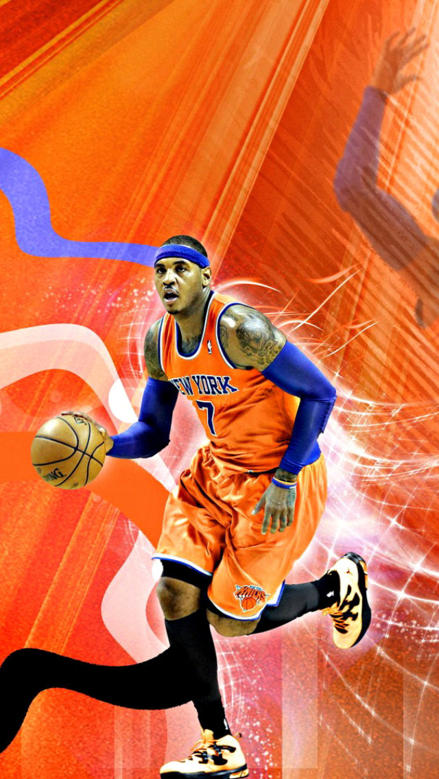 Fondo de pantalla Carmelo Anthony NBA Player 640x1136