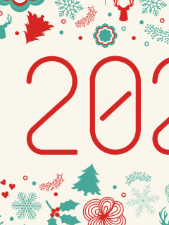 Fondo de pantalla Happy New Year 2022 Quote HD 240x320