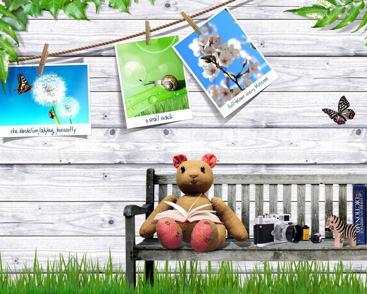 Clipart with Photos wallpaper 1280x1024