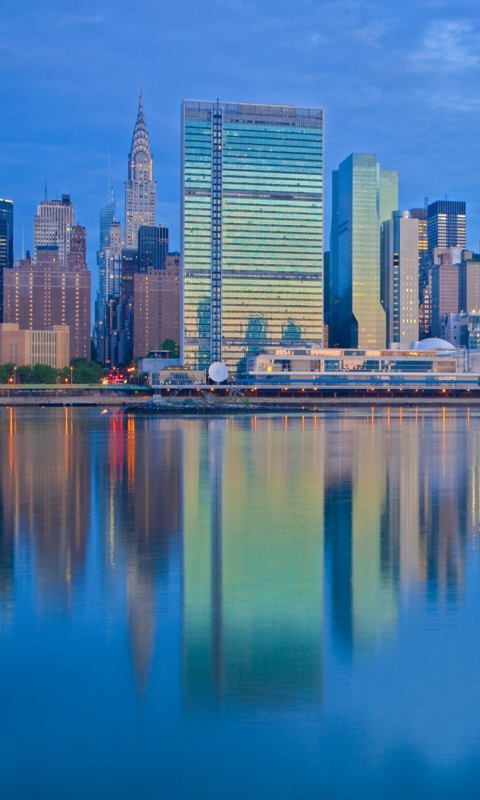 Das New York City Morning Wallpaper 480x800