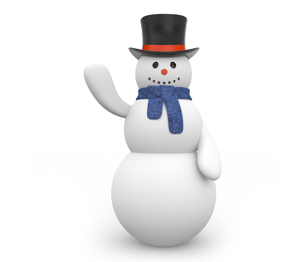 Snowman In Black Hat wallpaper 1200x1024