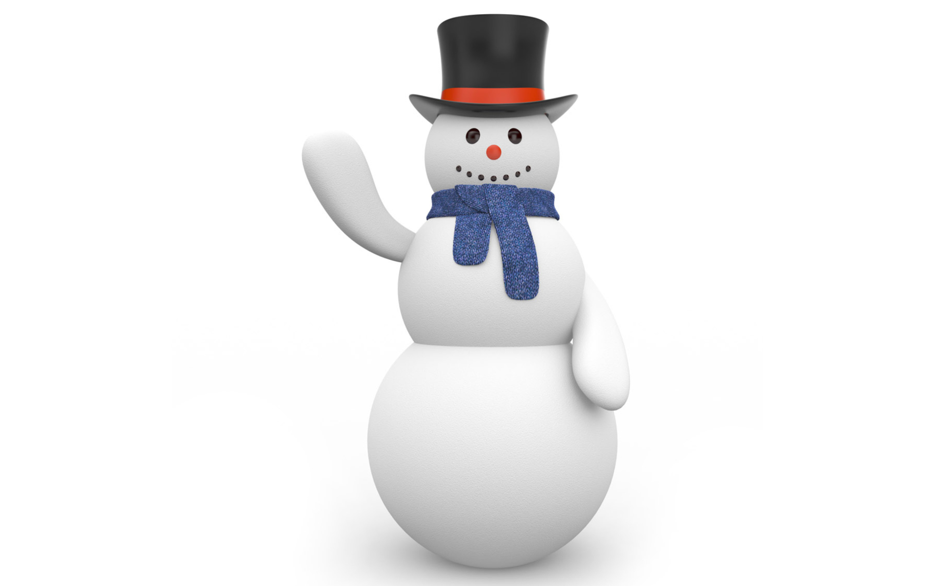 Snowman In Black Hat wallpaper 1920x1200