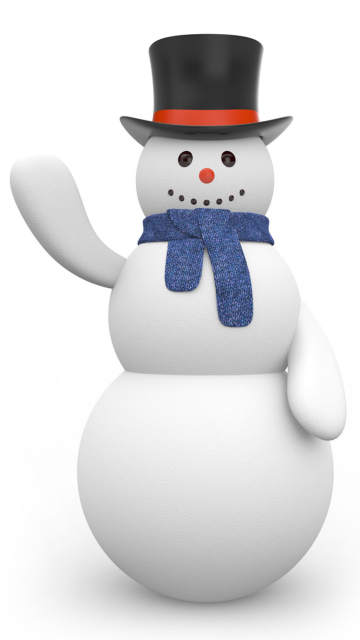 Fondo de pantalla Snowman In Black Hat 360x640