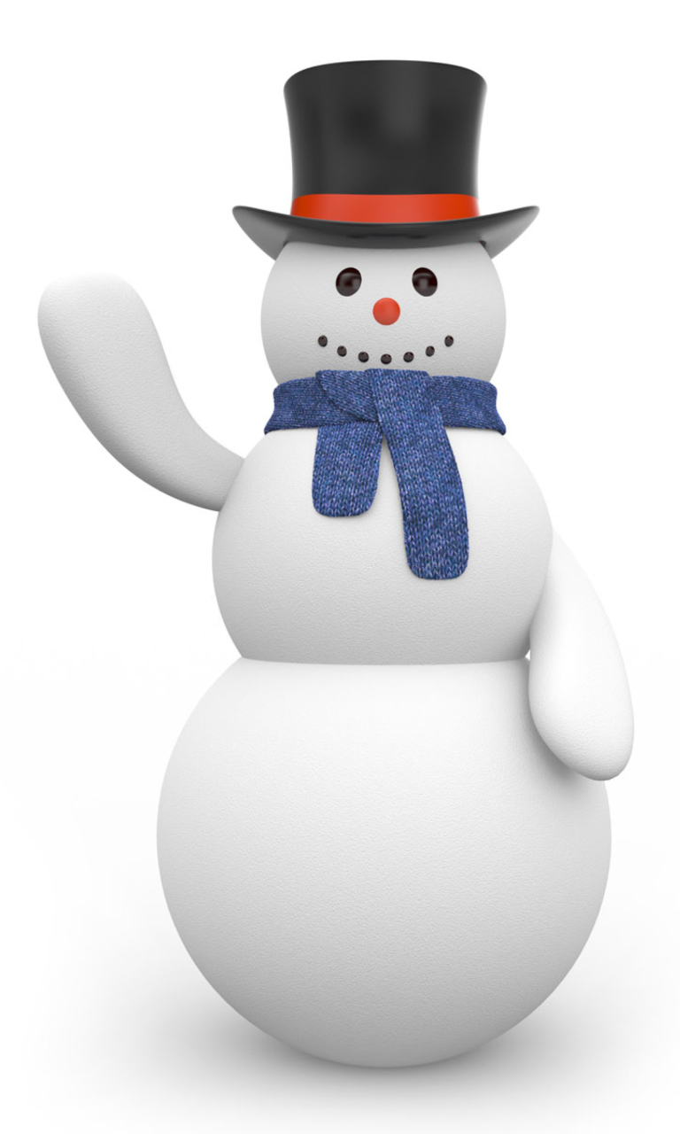 Snowman In Black Hat wallpaper 768x1280