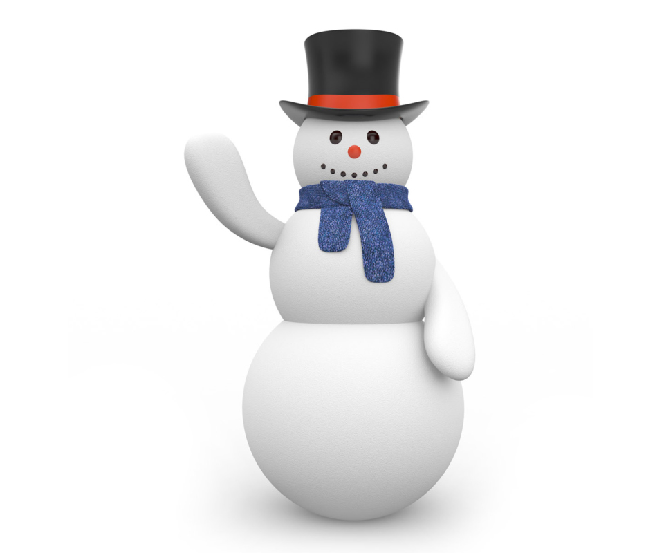 Snowman In Black Hat wallpaper 960x800