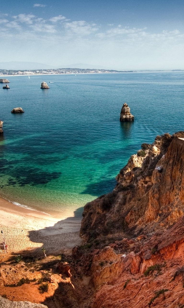 Beautiful Bay Behind Ocean Rocks screenshot #1 768x1280