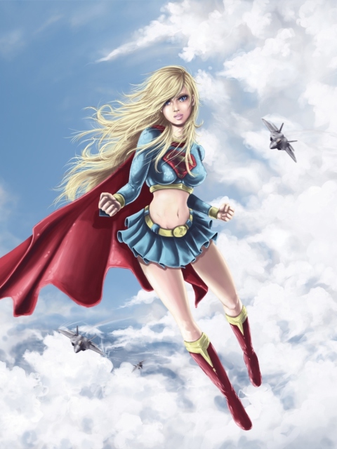 Supergirl Superhero wallpaper 480x640