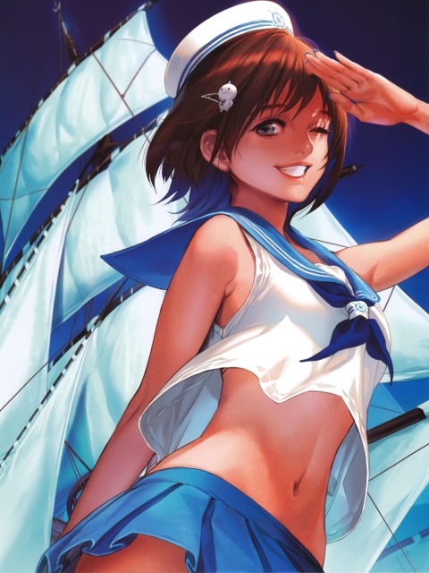 Das Sailor Girl Wallpaper 480x640