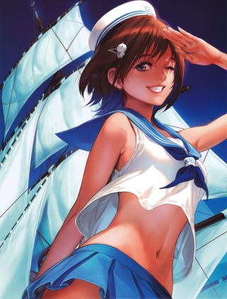 Kostenloses Sailor Girl Wallpaper für Spice M-6868