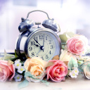 Das Alarm Clock with Roses Wallpaper 128x128