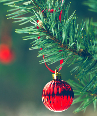 Red Christmas Tree Ball - Obrázkek zdarma pro Nokia C7