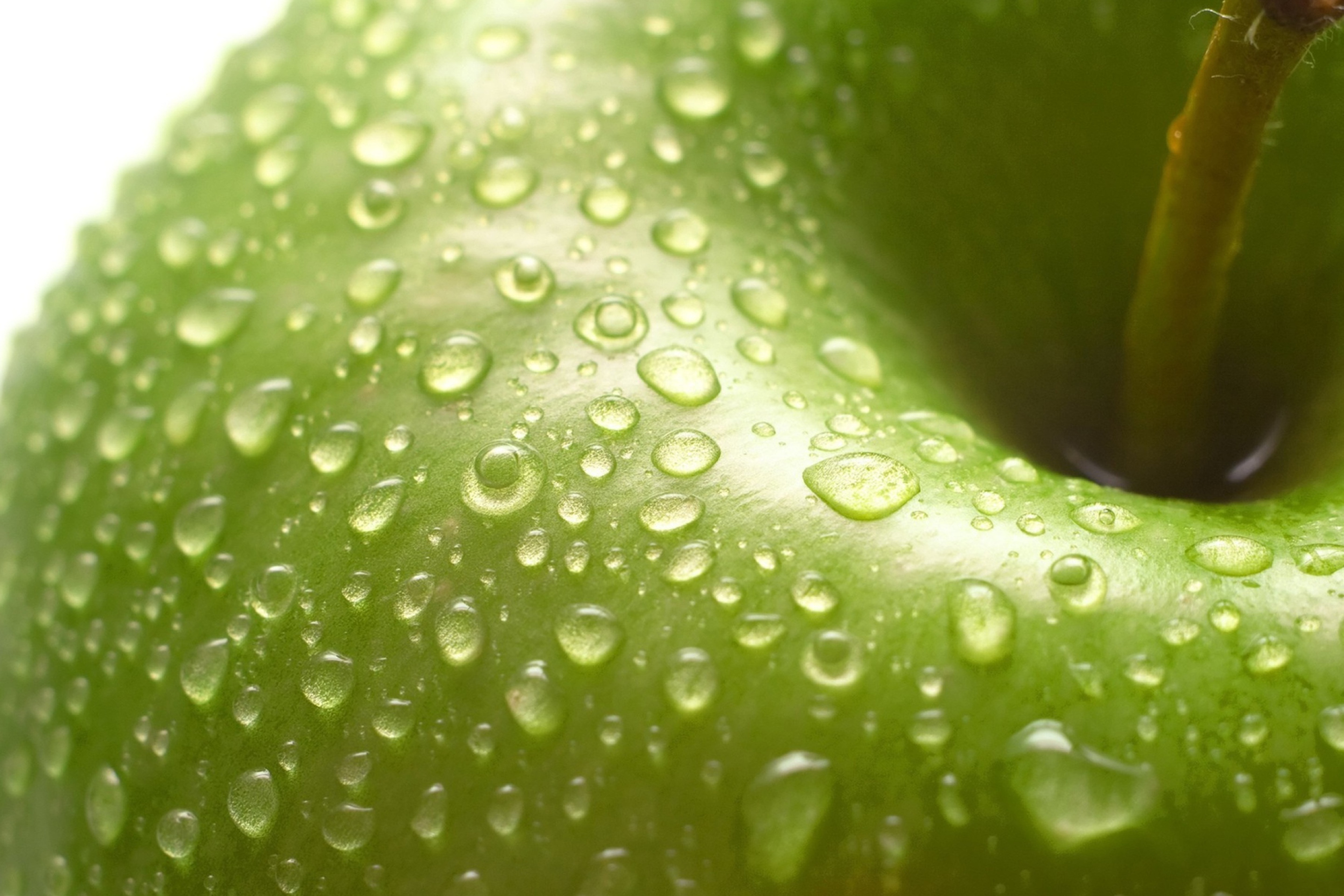 Обои Green Apple Close Up 2880x1920