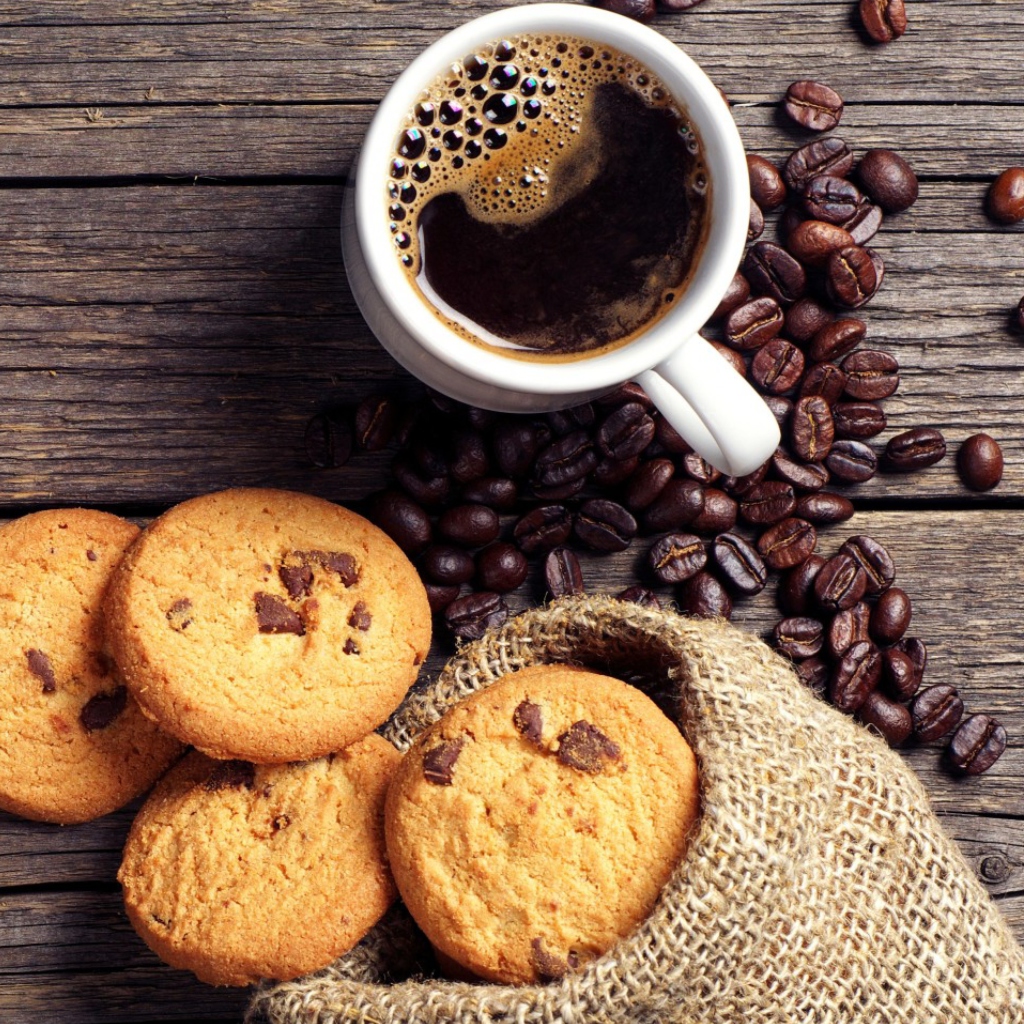 Fondo de pantalla Perfect Morning Coffee With Cookies 1024x1024
