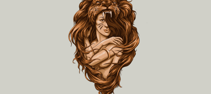 Lion Girl Illustration screenshot #1 720x320